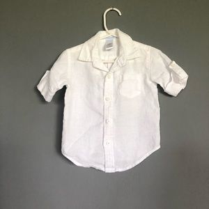 Janie and Jack baby button down shirt, size 6-12M